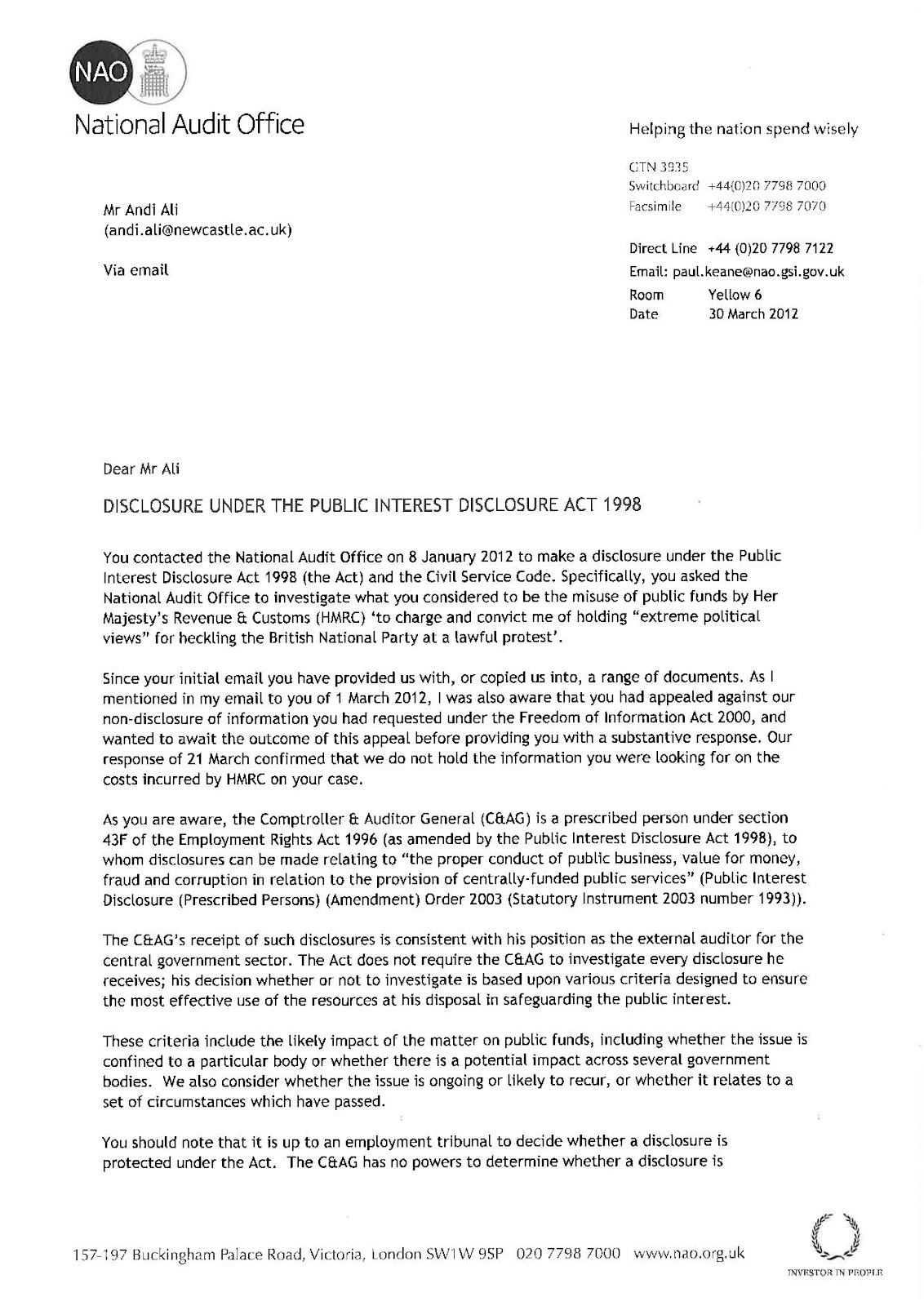 Hmrc Letter Template