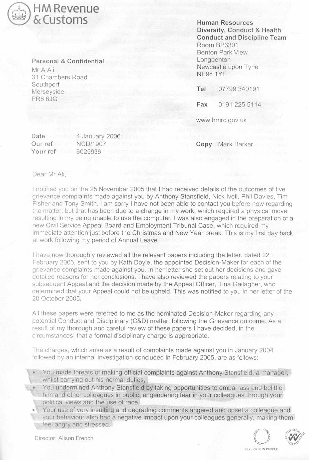 Hmrc Letter Template