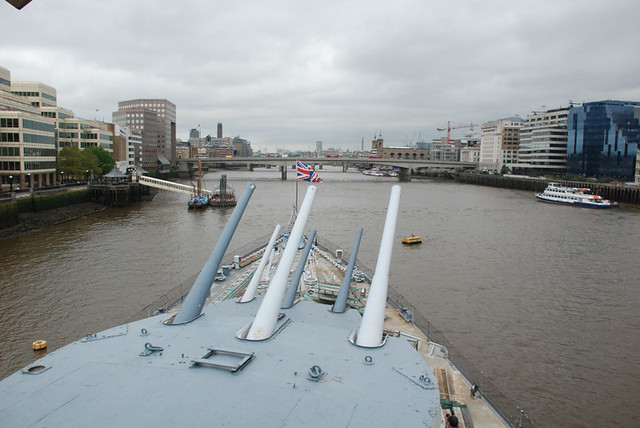 Hms Belfast Guns Trained On