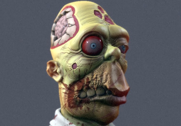 Homer Simpson Brains Zombie