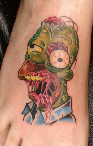 Homer Simpson Brains Zombie