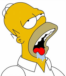 Homer Simpson Drooling Emoticon