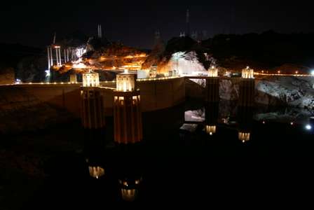 Hoover Dam At Night