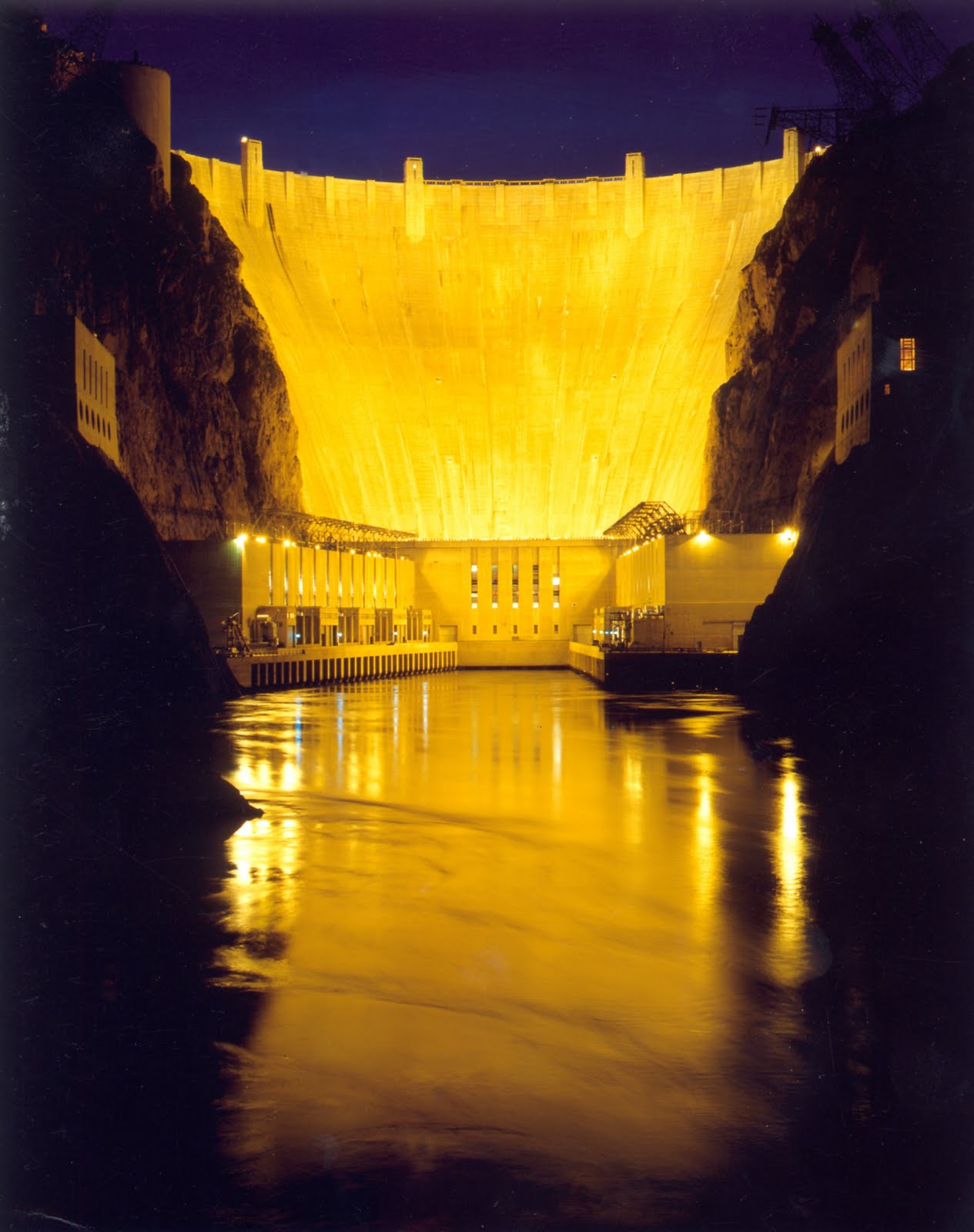 Hoover Dam At Night