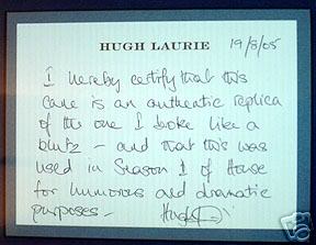 Hugh Laurie House Cane