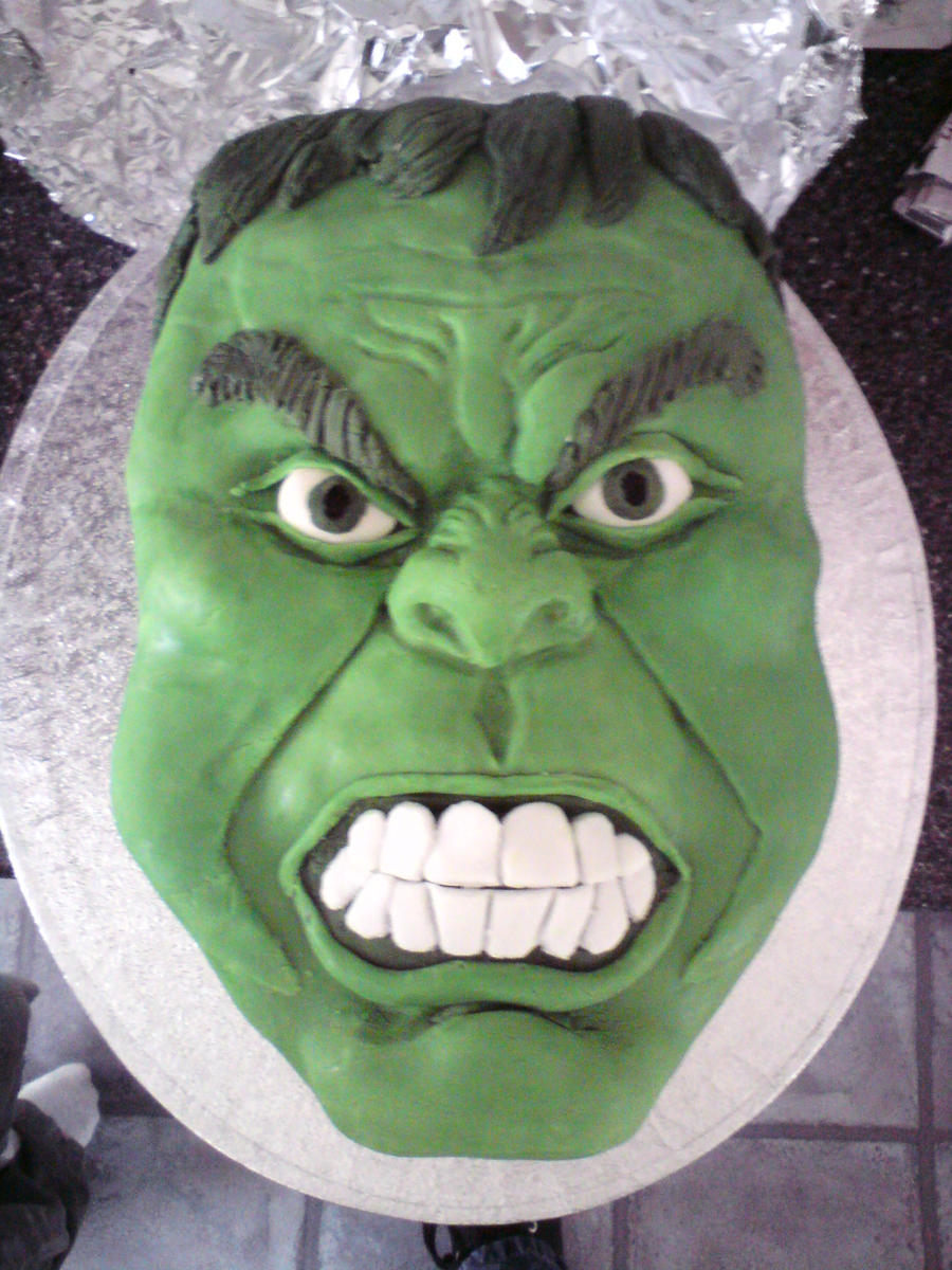 Hulk Face Cake