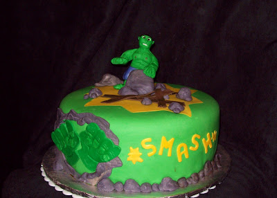 Hulk Face Cake