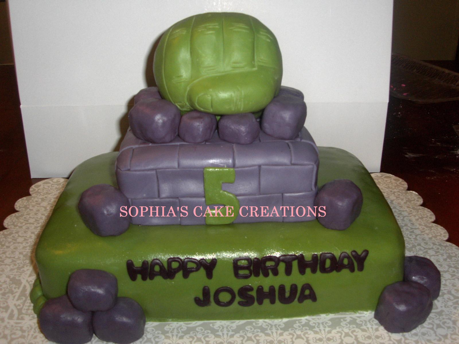 Hulk Face Cake