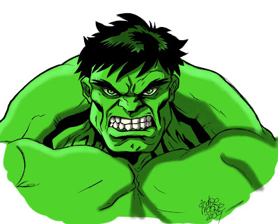 Hulk Face Drawing