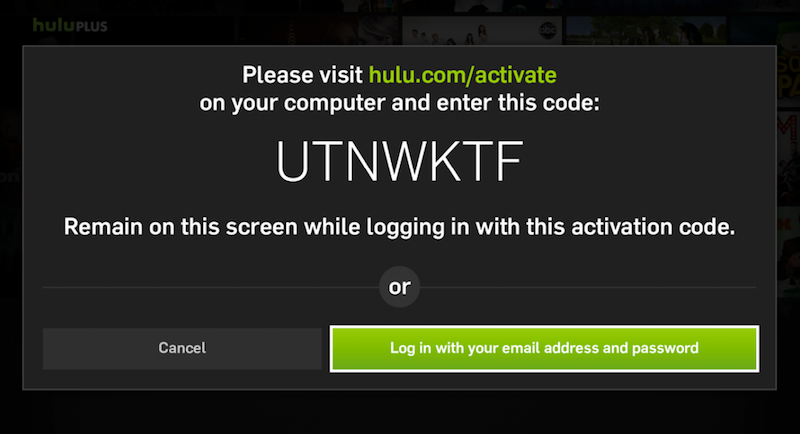Hulu Plus Application Login