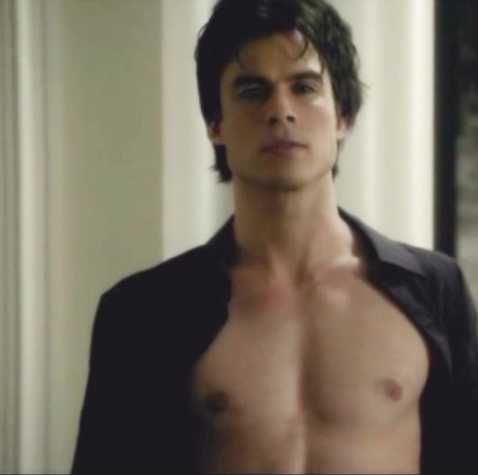 Ian Somerhalder Damon Salvatore Shirtless