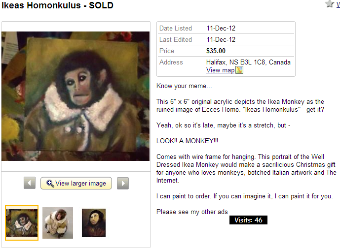 Ikea Monkey Painting