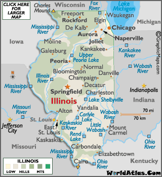 Illinois Counties Map With Cities