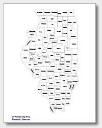 Illinois County Map Printable