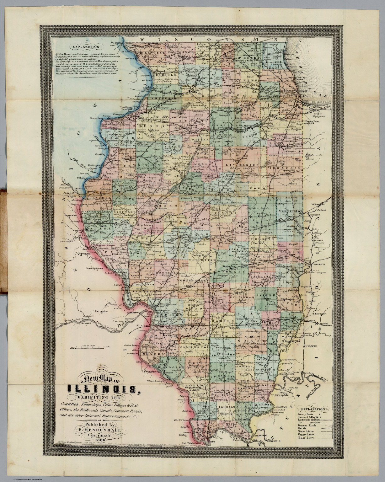 Illinois County Map With Cities And Roads