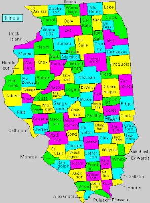 Illinois County Map With Roads