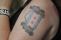 Illinois Flag Tattoo