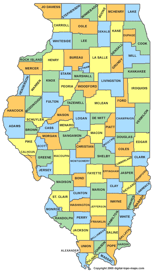 Illinois Map Of Cities And Towns