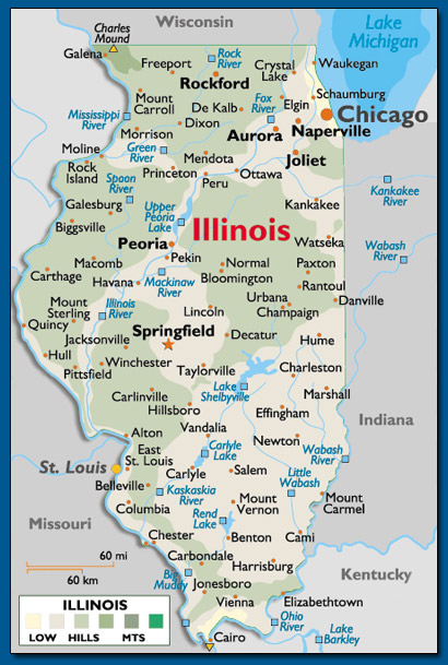 Illinois Map Of Cities And Towns