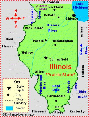 Illinois Map Of Major Cities