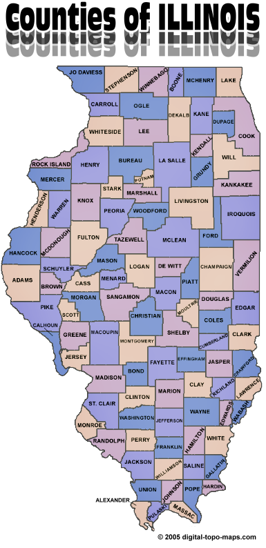 Illinois Map With Cities And Towns