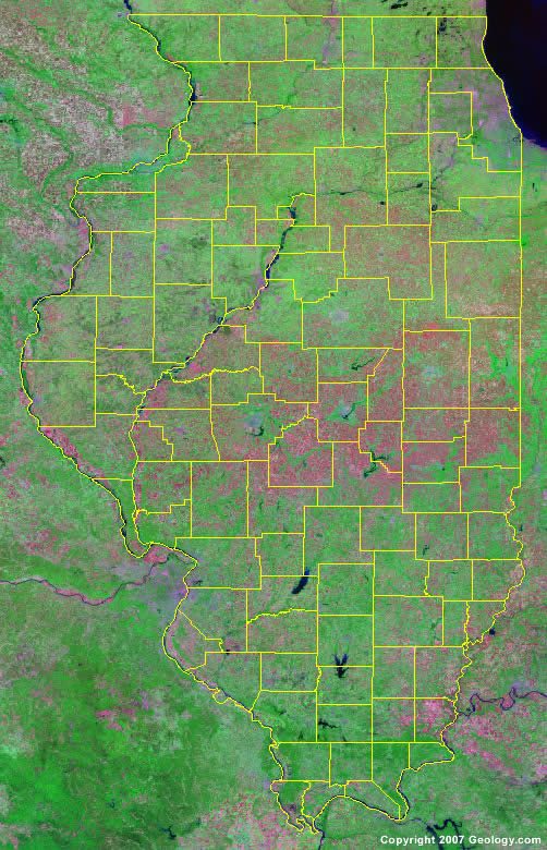 Illinois Map With Counties And Cities