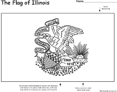 Illinois State Flag Printable