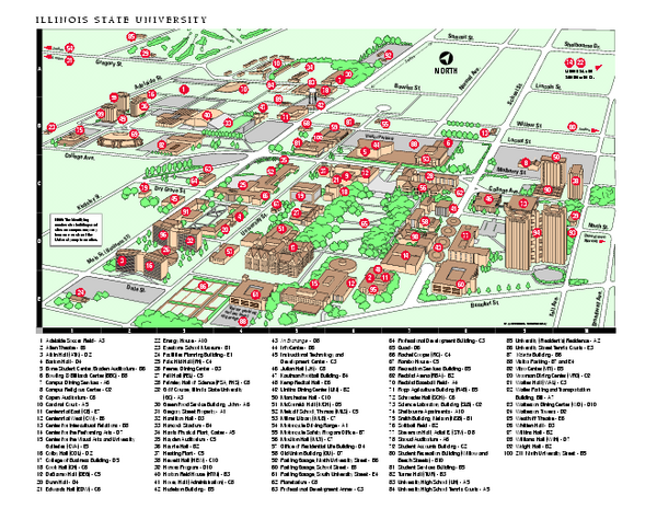 Illinois State University Campus Map