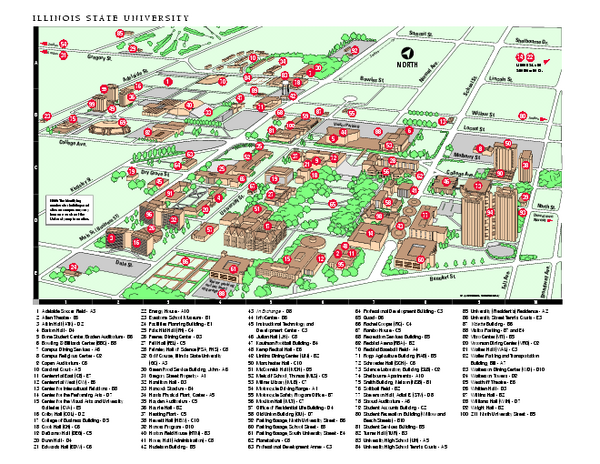 Illinois State University Campus Map Pdf