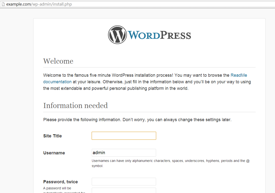 Index.html Wordpress