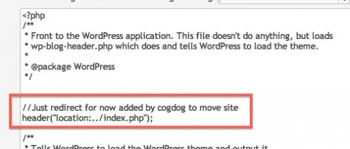 Index.php Redirect To Another Folder