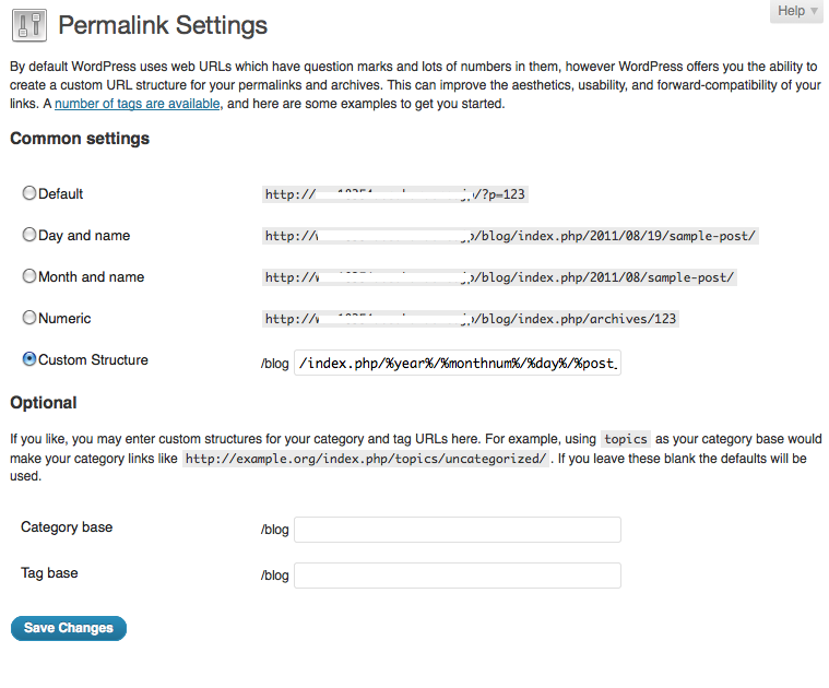 Index.php Wordpress Permalinks