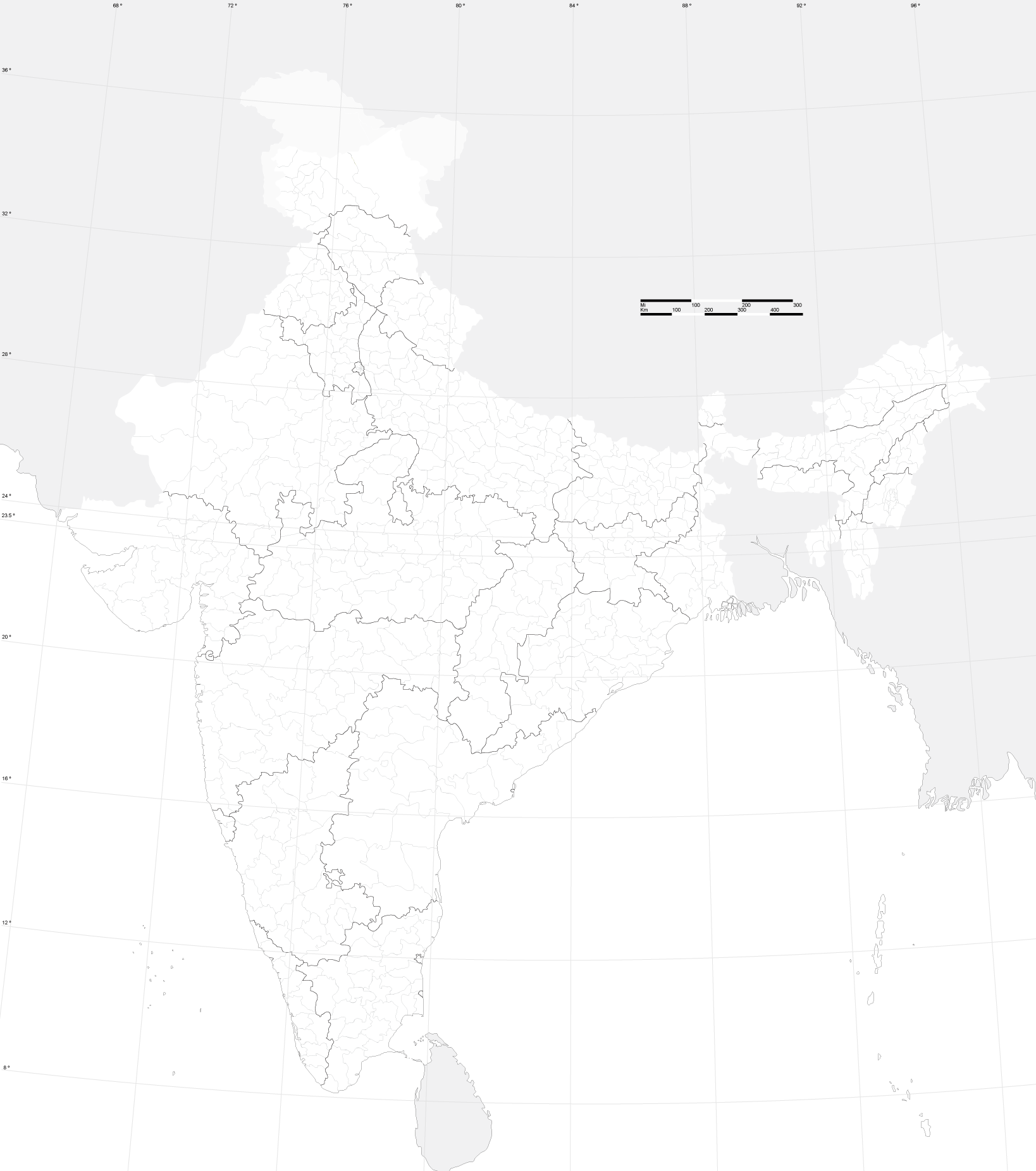 India Map With States And Capitals Black And White