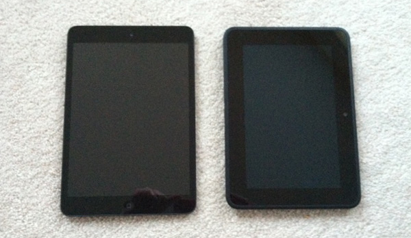 Ipad Mini Size Comparison To Kindle Fire