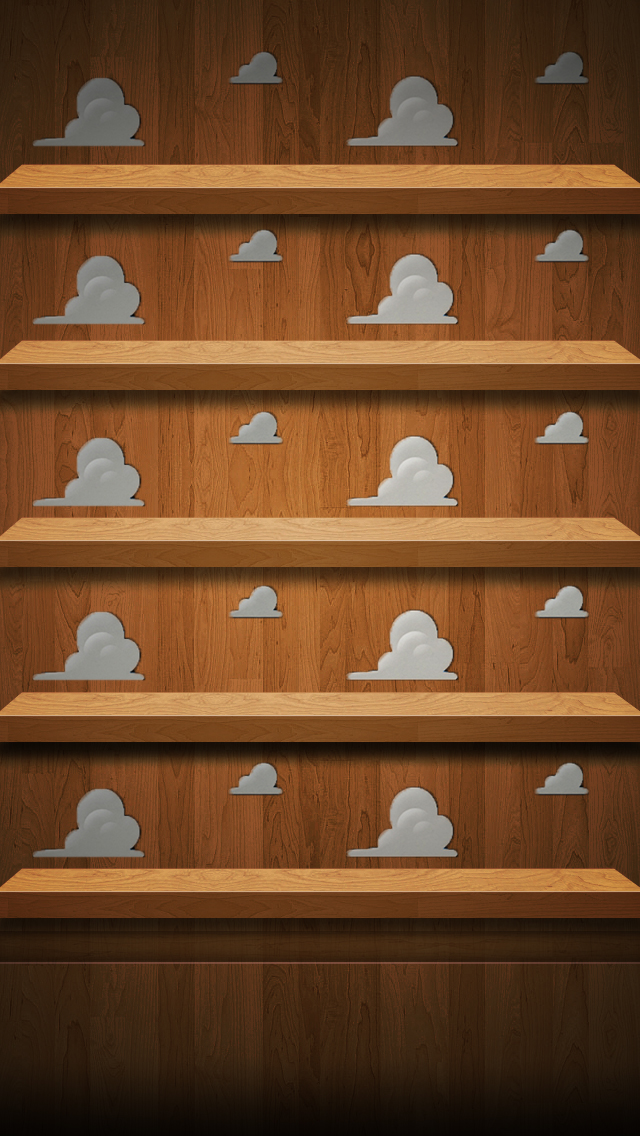 Iphone 5 Wallpaper Shelves