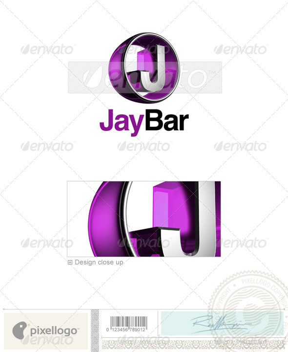 J Logo 3d