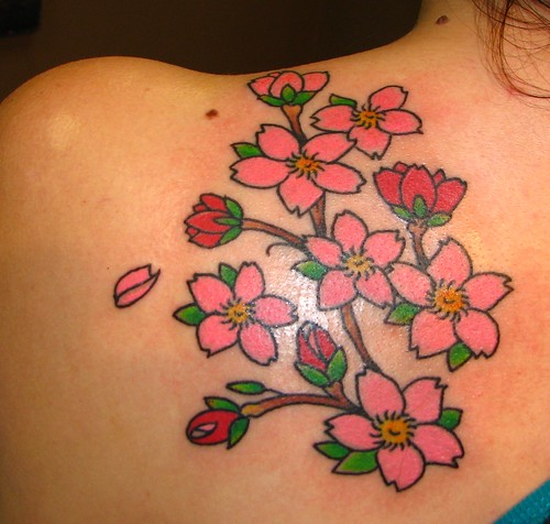 Japanese Cherry Blossom Flower Tattoo Designs