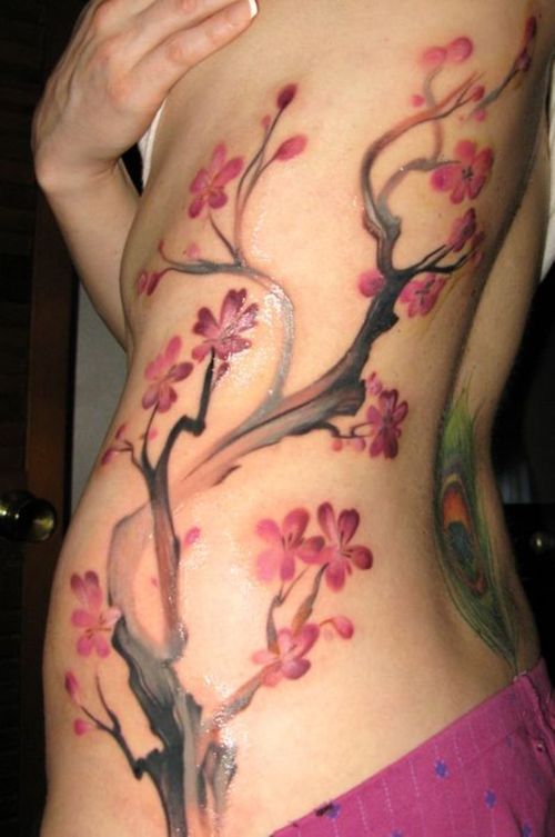Japanese Cherry Blossom Flower Tattoo Designs