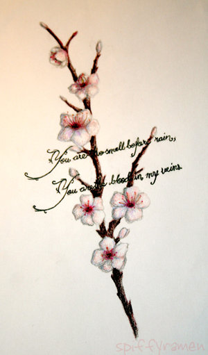 Japanese Cherry Blossom Flower Tattoo