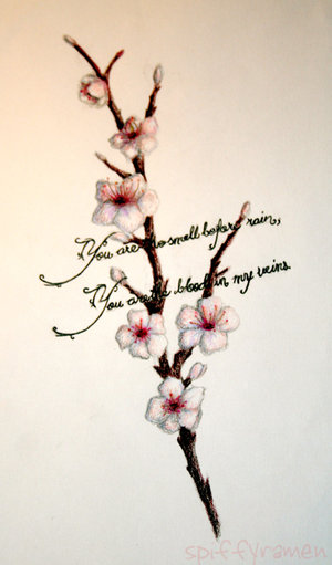 Japanese Cherry Blossom Tattoo Designs For Women