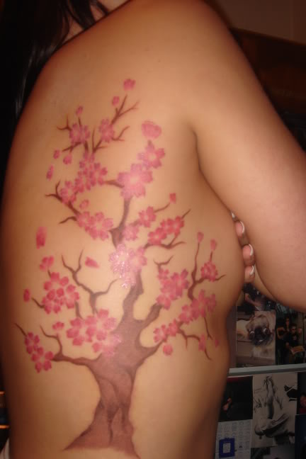 Japanese Cherry Blossom Tattoo Designs For Women