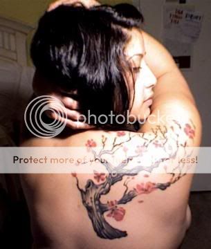 Japanese Cherry Blossom Tattoo On Back