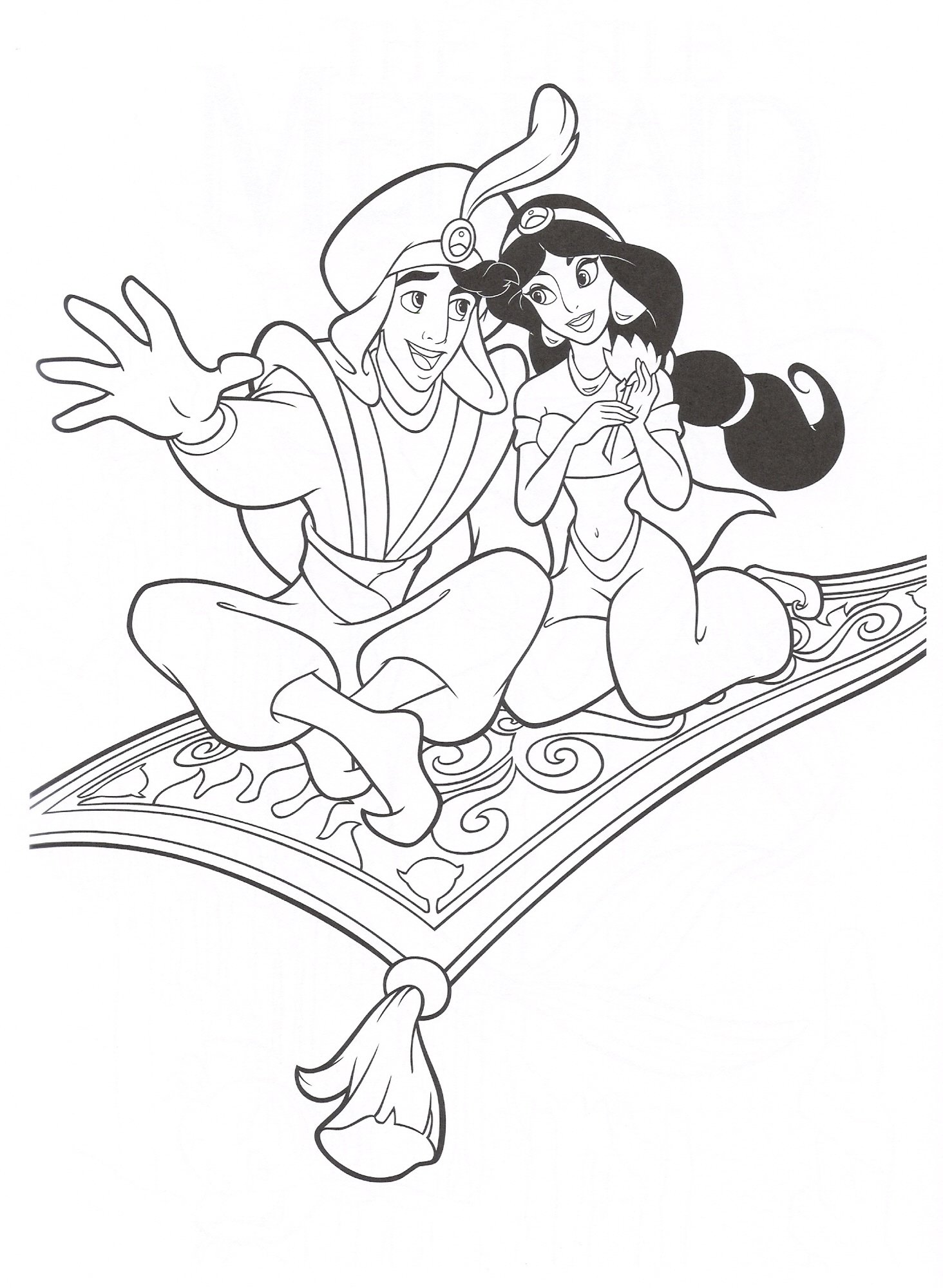 Jasmine Aladdin Coloring