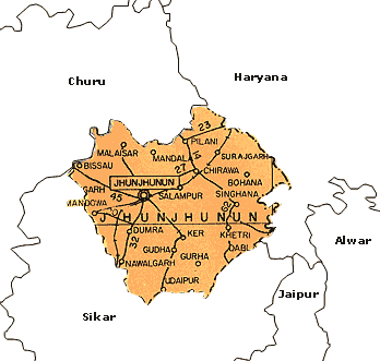Jhujhunu Map