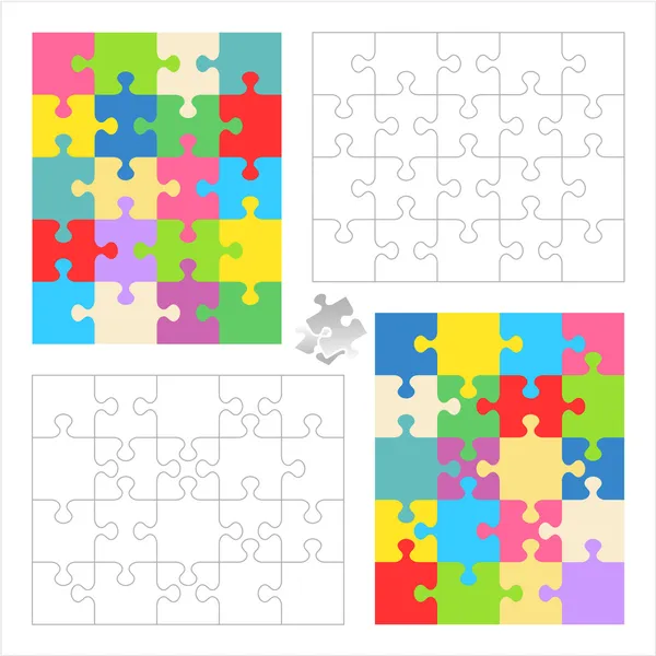 Jigsaw Puzzle Template Vector