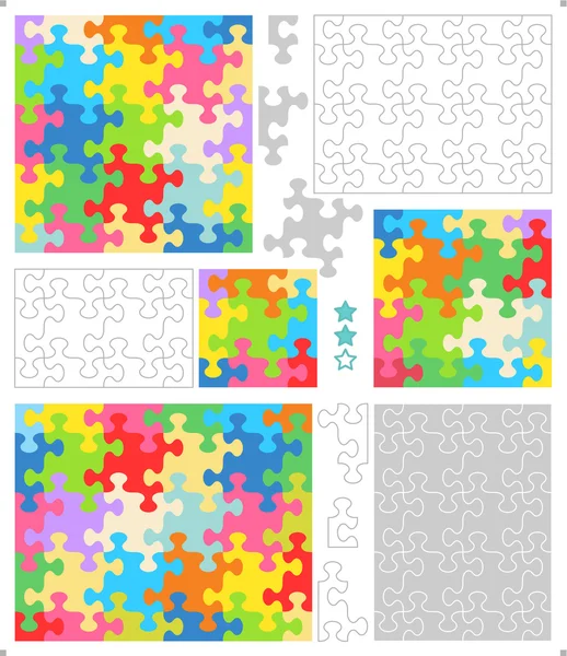 Jigsaw Puzzle Template Vector