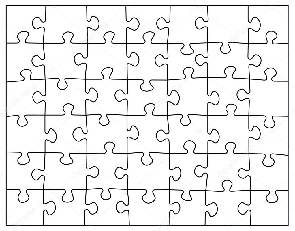 Jigsaw Puzzle Template Vector