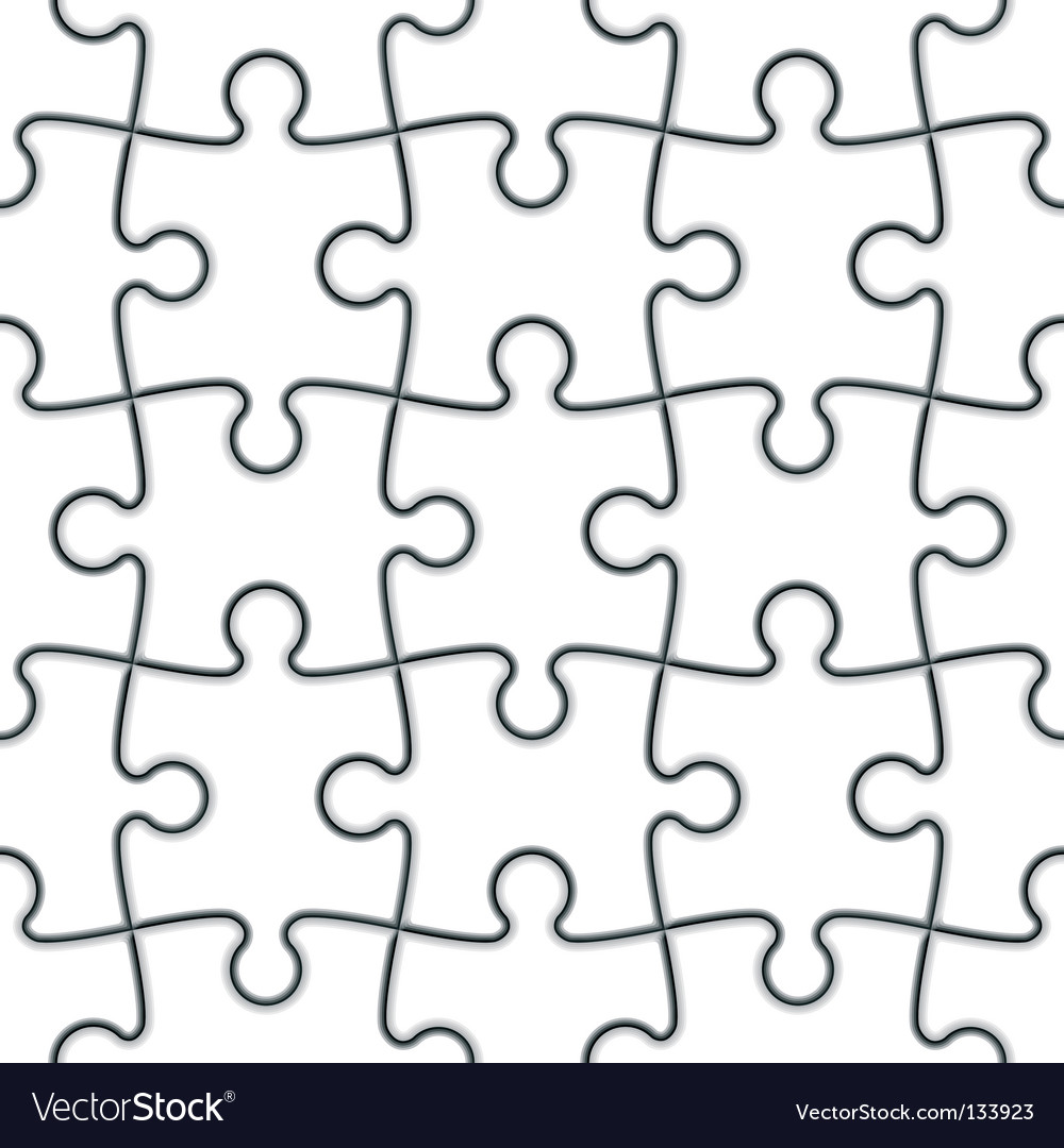Jigsaw Puzzle Template Vector
