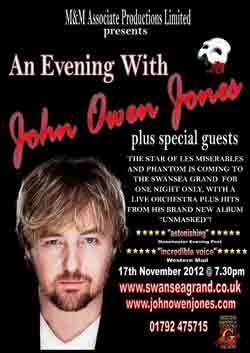John Owen Jones Phantom Tour