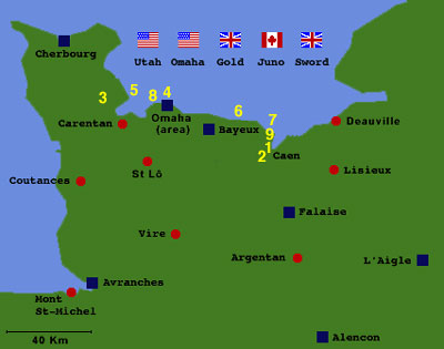 Juno Beach Normandy Map